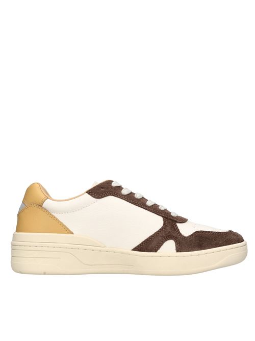 Sneakers in pelle ed ecopelle LIU JO | WALKER 01 TUMBLED LEATHER/COW SUEDEBIANCO-MARRONE-BEIGE